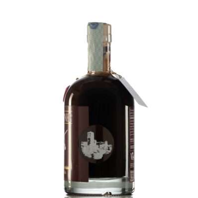 Liquore crema al cioccolato e visciole di Pergola Visner fianco