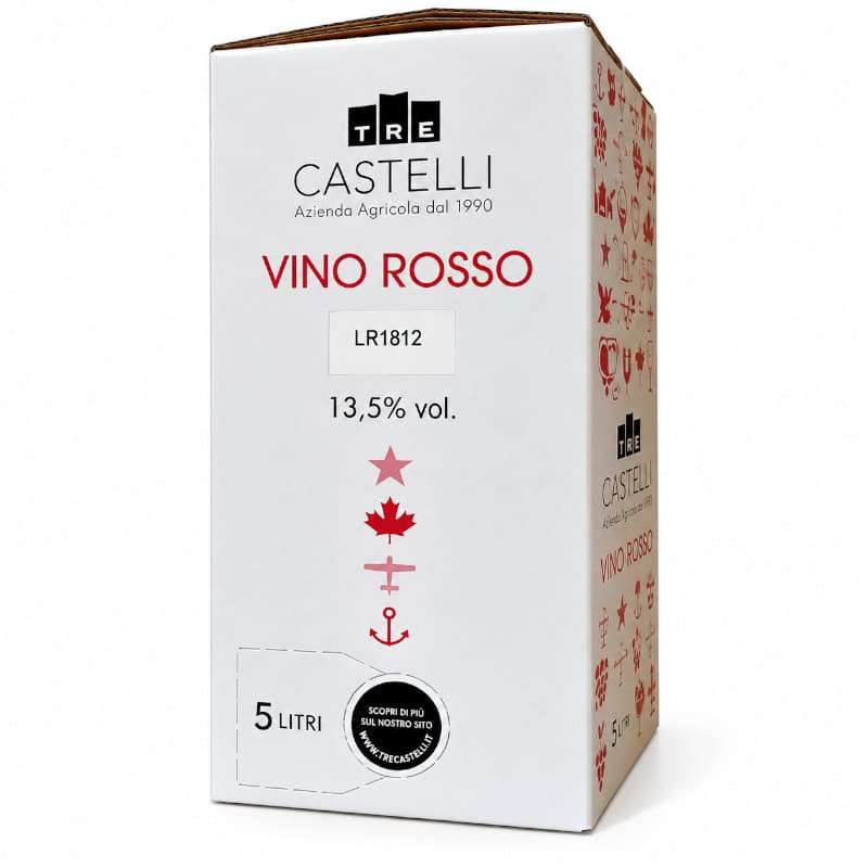 bag in box tre castelli rosso 5 litri